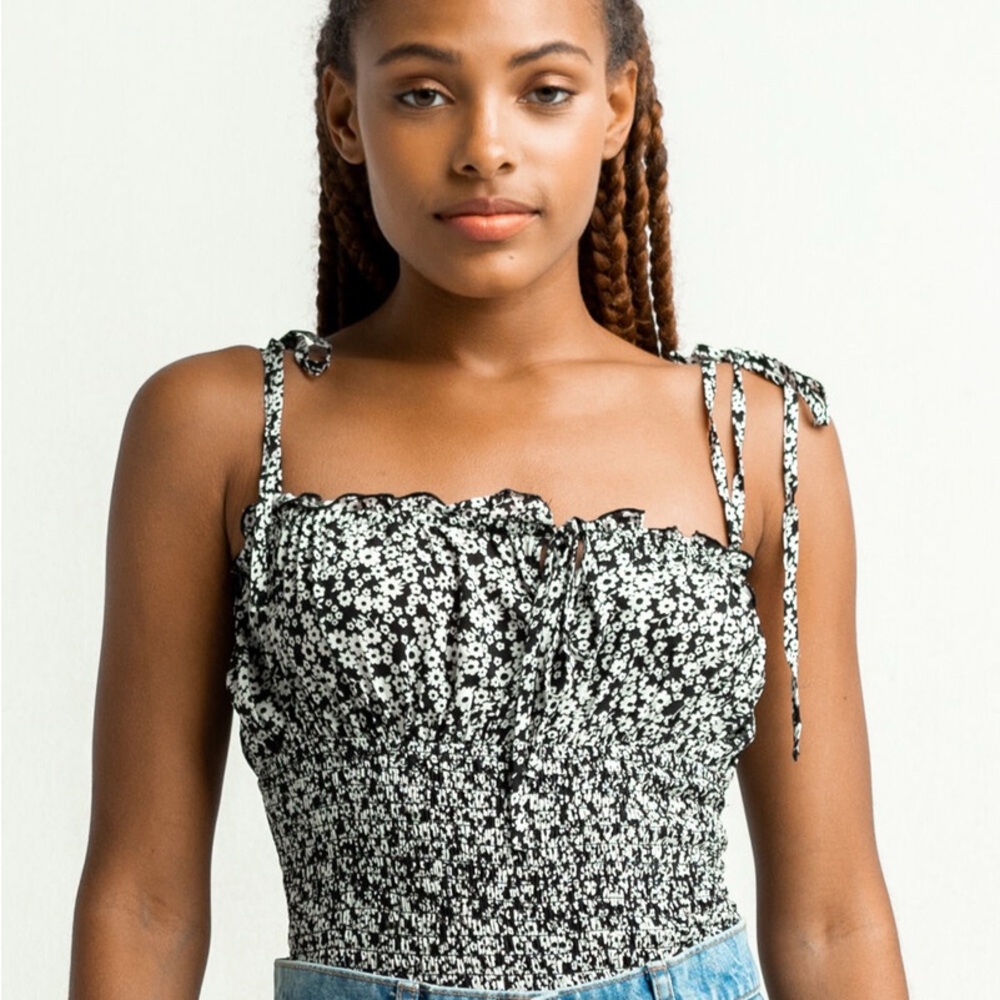 NWT Free People Bardot Black Combo Bodysuit